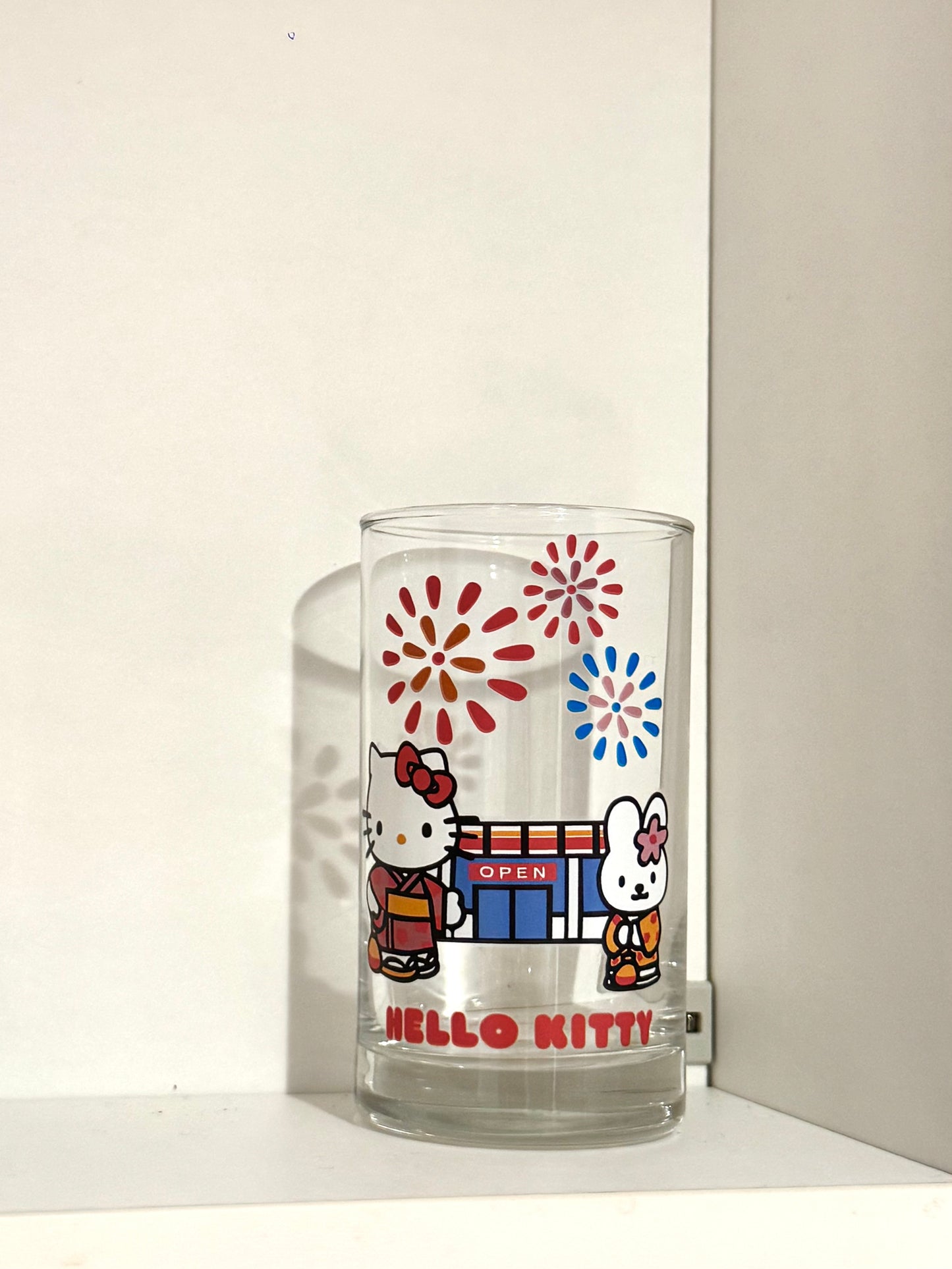 Hello Kitty Fireworks Glass Cup 🎆🐱