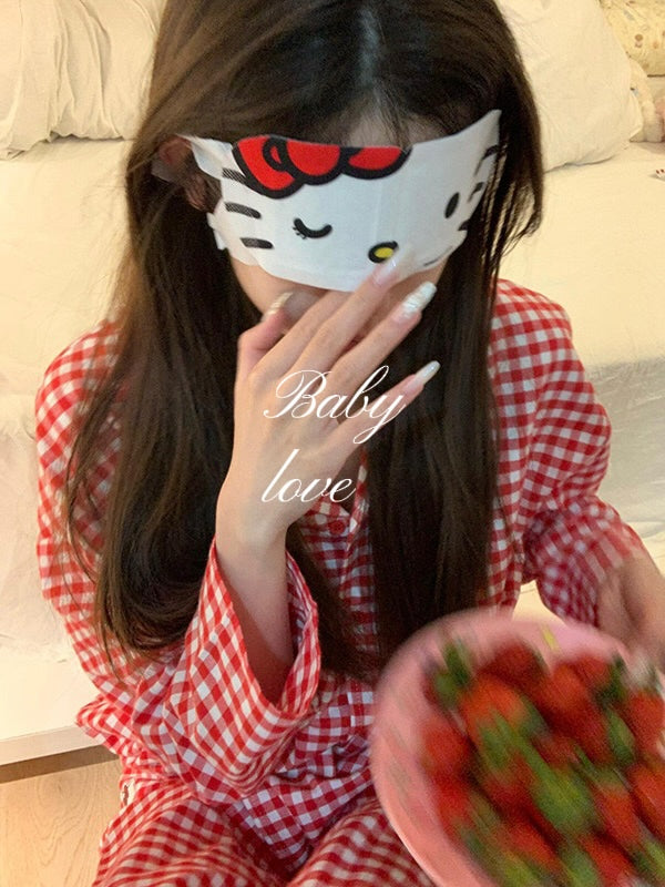 💤 Hello Kitty Red Checkered Pajama Set
