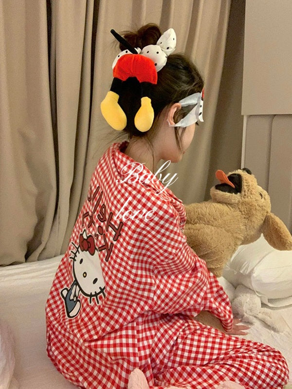 💤 Hello Kitty Red Checkered Pajama Set