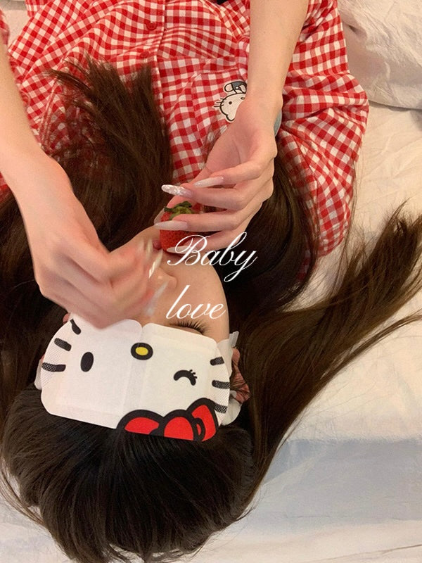💤 Hello Kitty Red Checkered Pajama Set