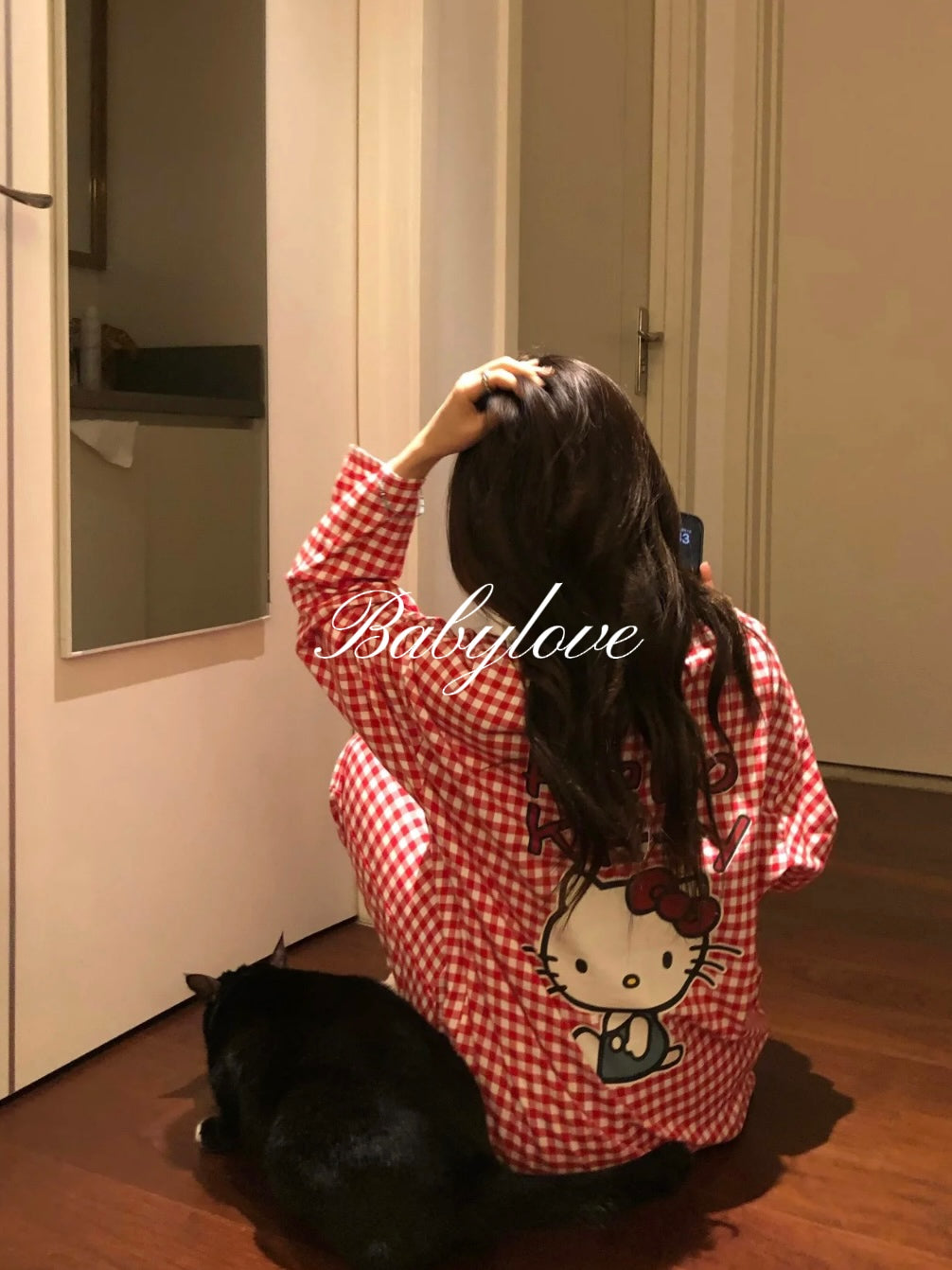 💤 Hello Kitty Red Checkered Pajama Set
