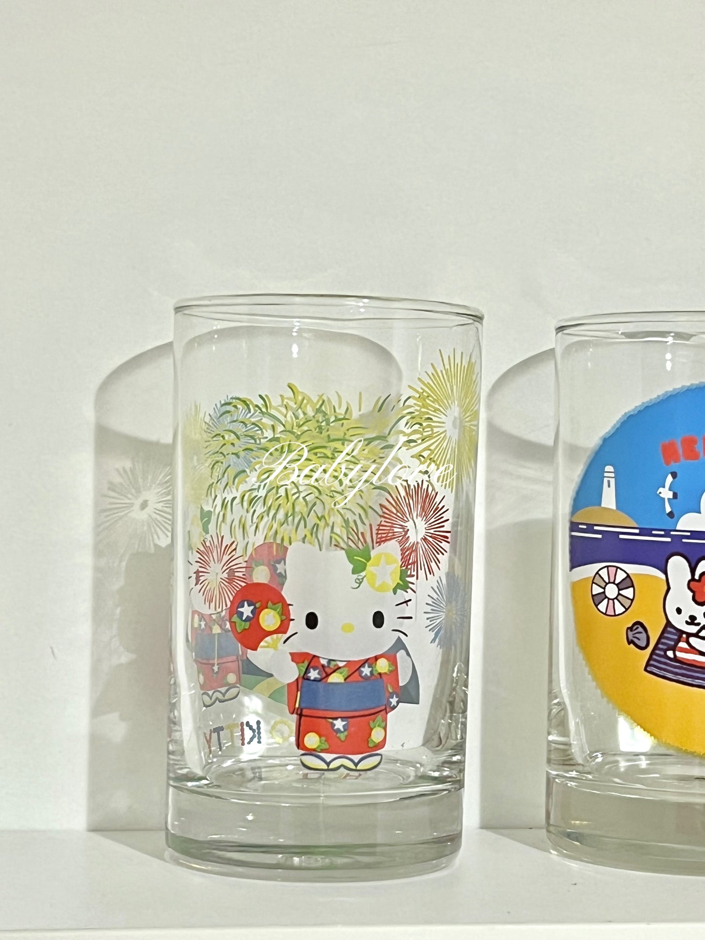 Hello Kitty Fireworks Glass Cup 🎆🐱