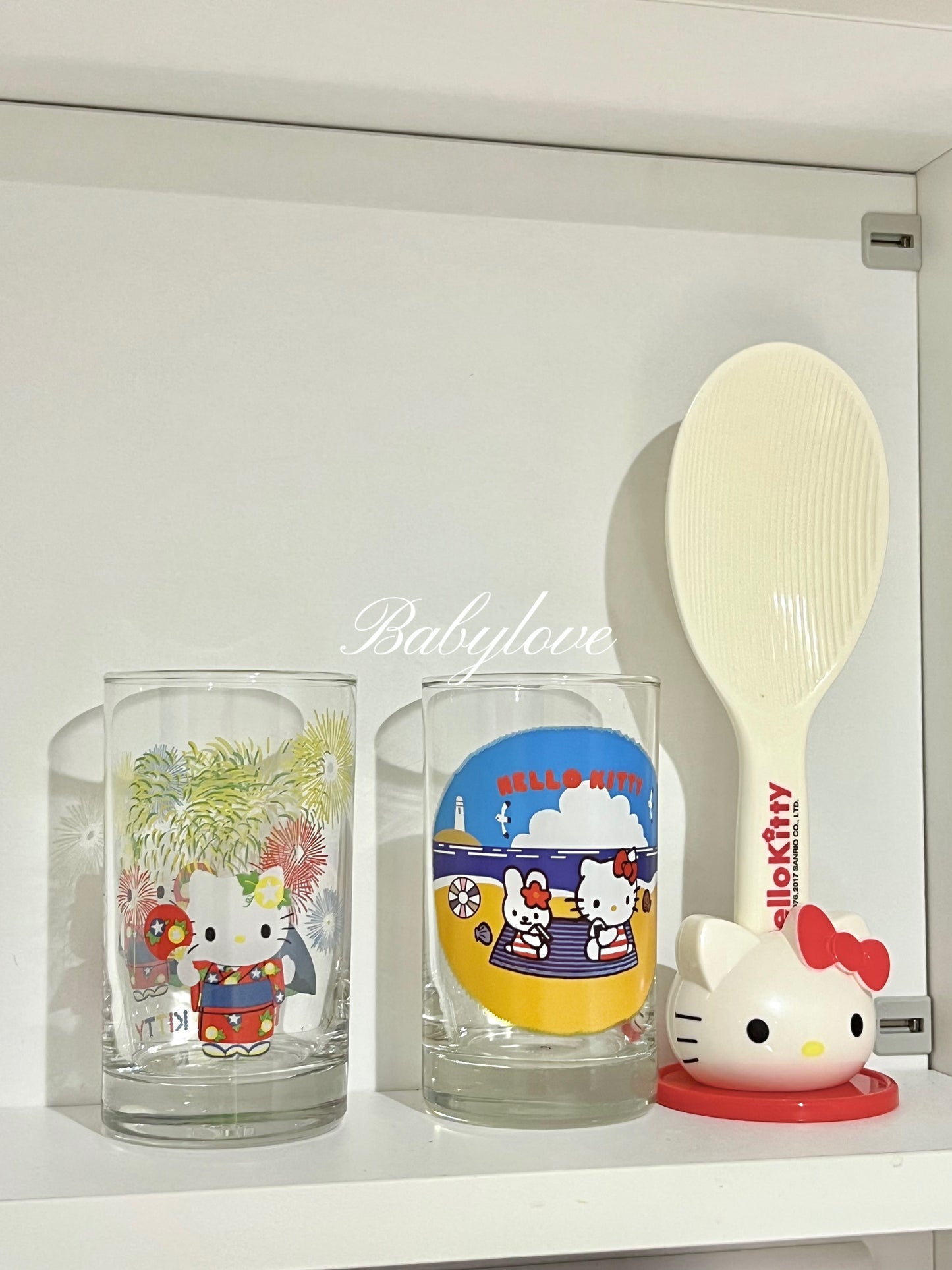 Hello Kitty Fireworks Glass Cup 🎆🐱