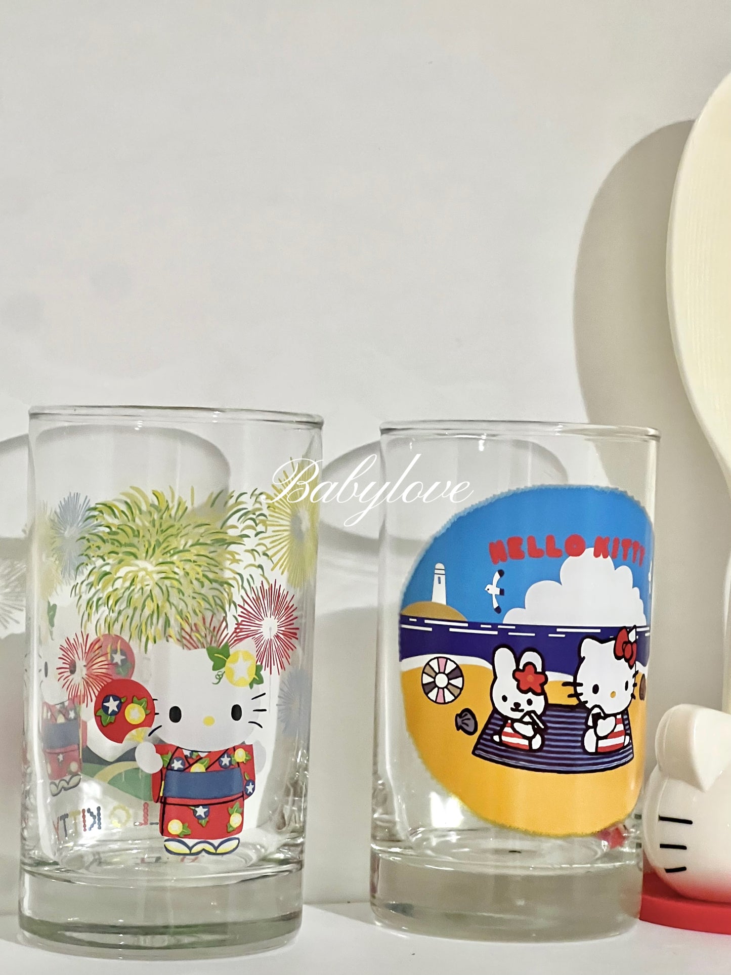 Hello Kitty Fireworks Glass Cup 🎆🐱