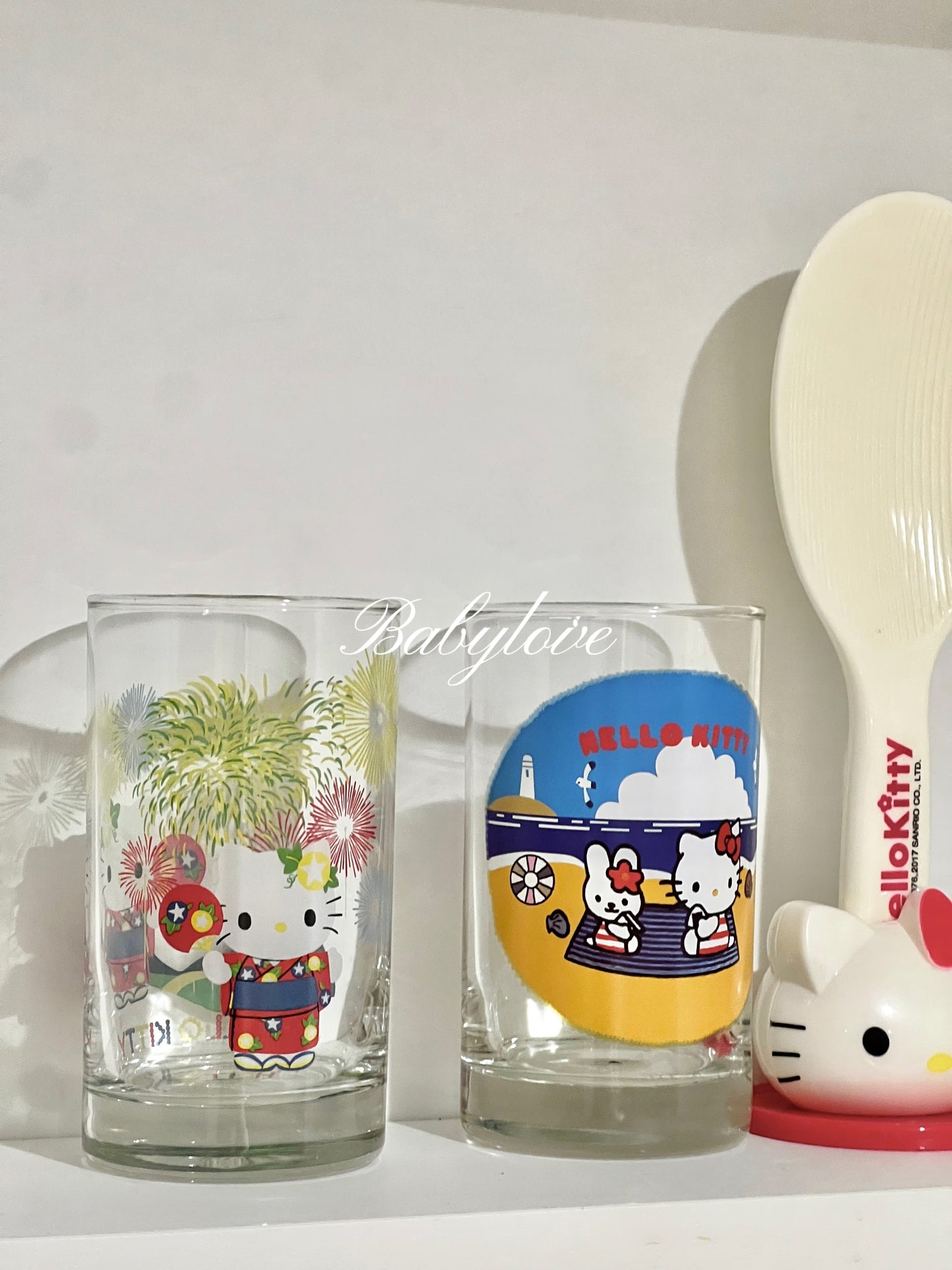 Hello Kitty Fireworks Glass Cup 🎆🐱