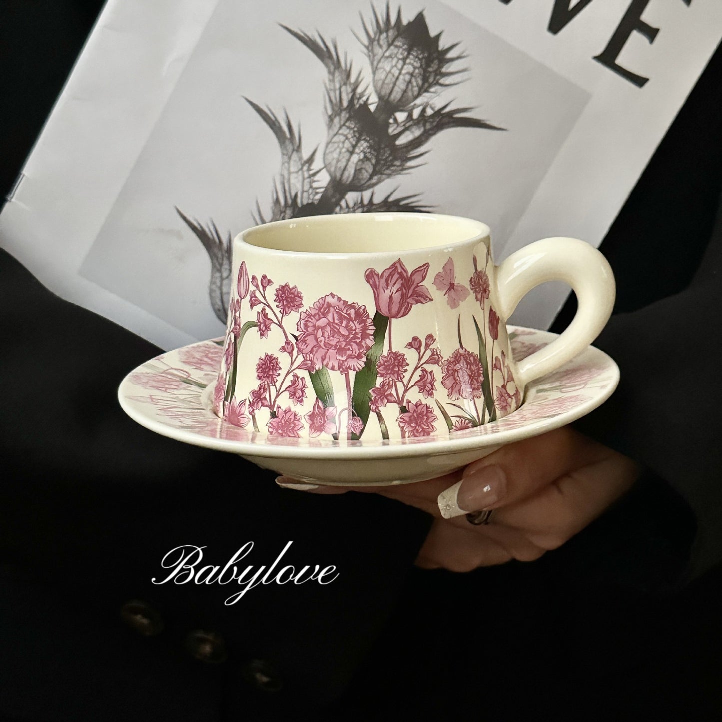 Floral Ceramic Cup & Saucer Gift Set with Elegant Box 🌸🎁
