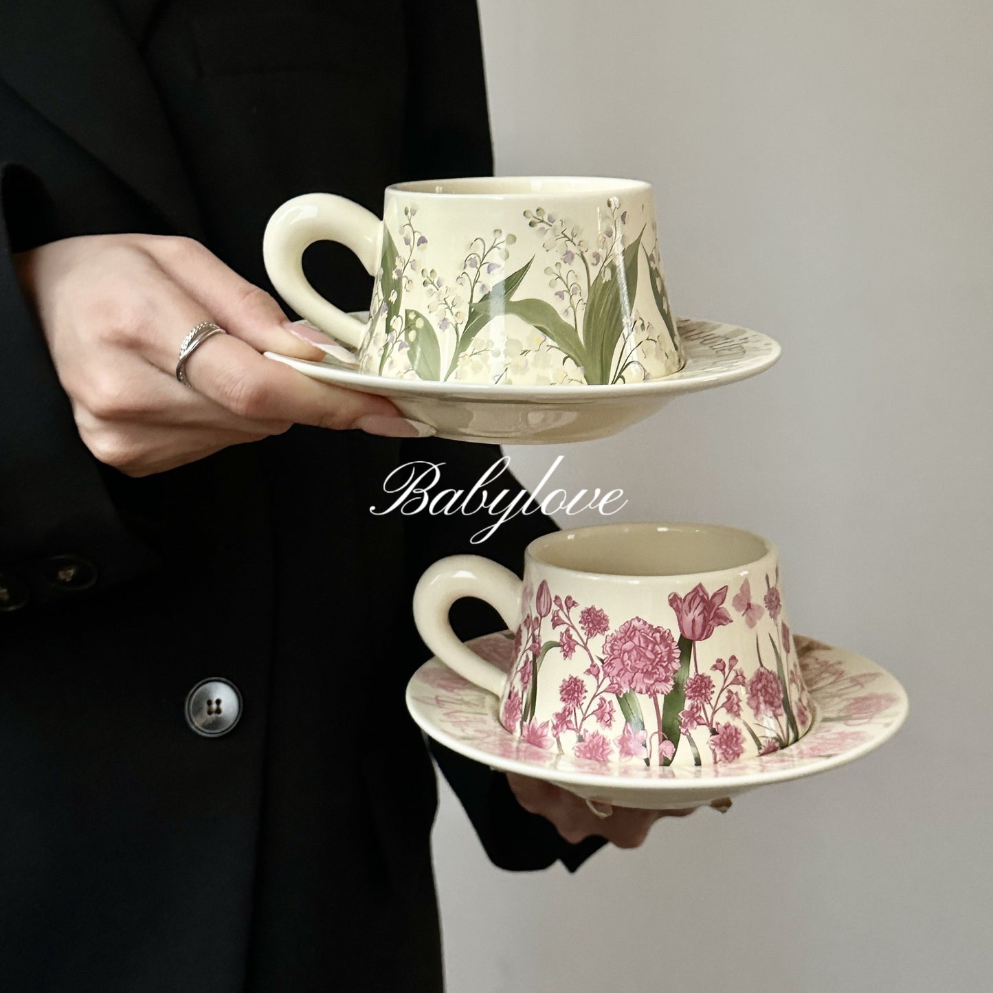 Floral Ceramic Cup & Saucer Gift Set with Elegant Box 🌸🎁