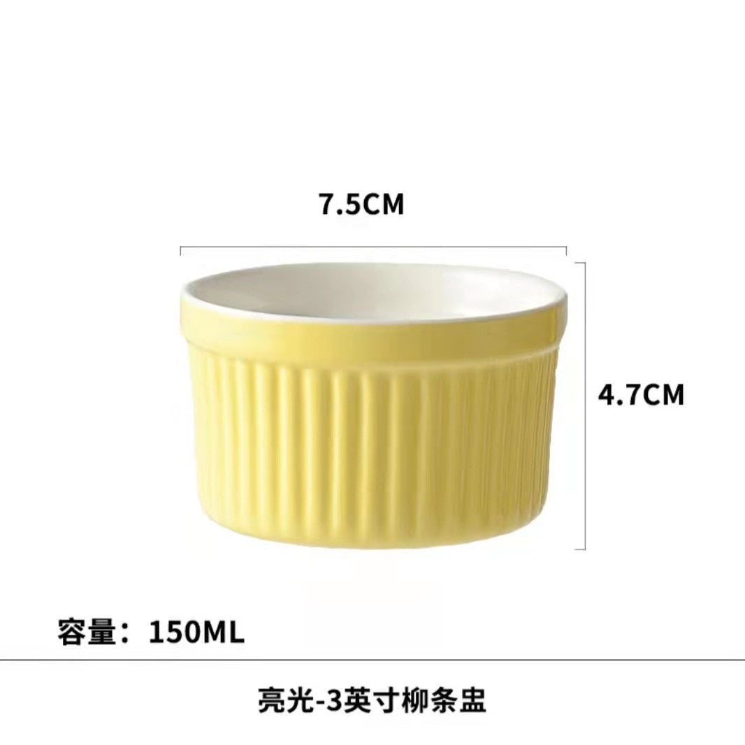Macaron Color Ceramic Ramekin – Perfect for Baking Cupcakes and Desserts 🧁✨