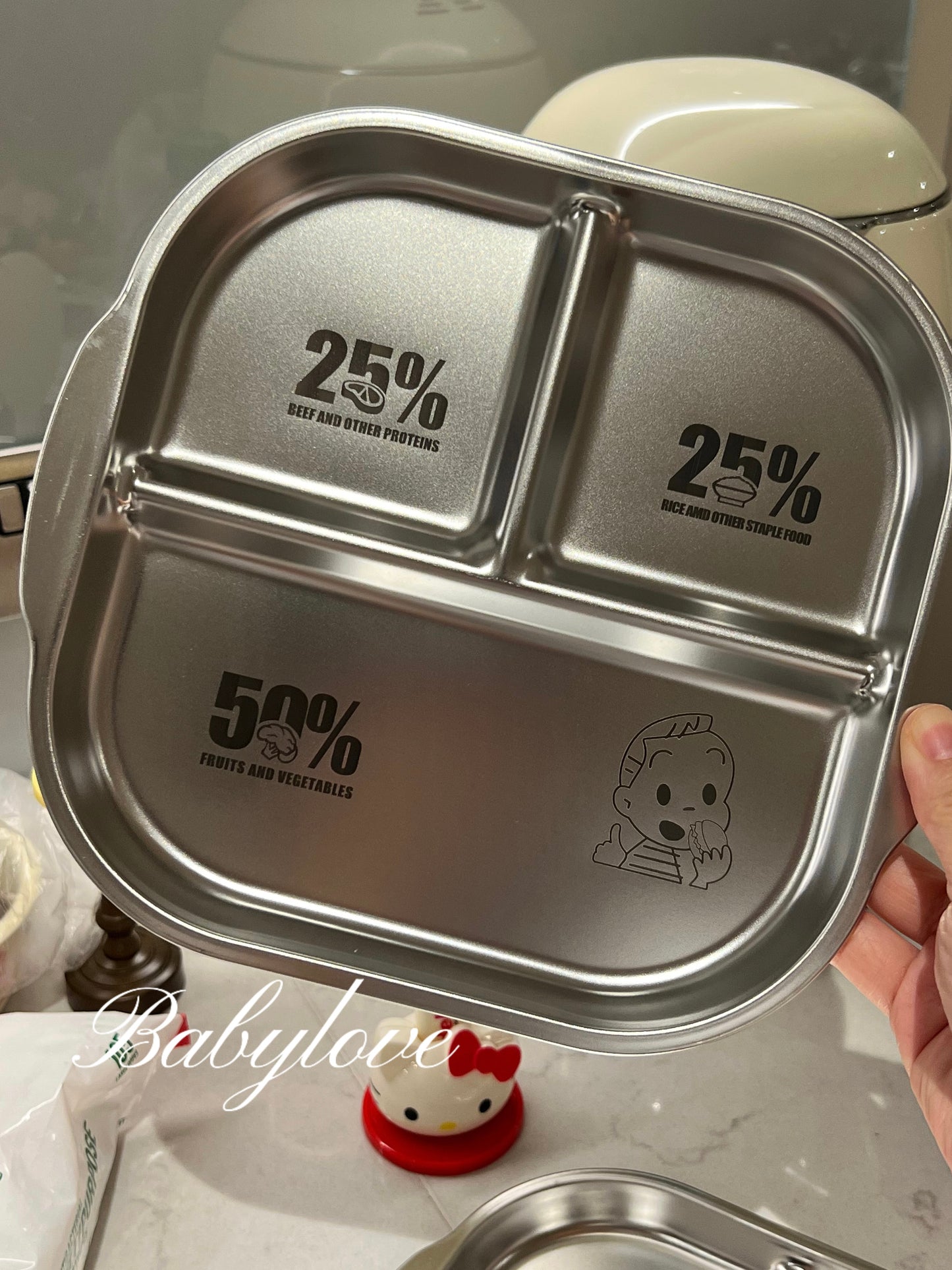 Stainless Steel Portion Control Plate