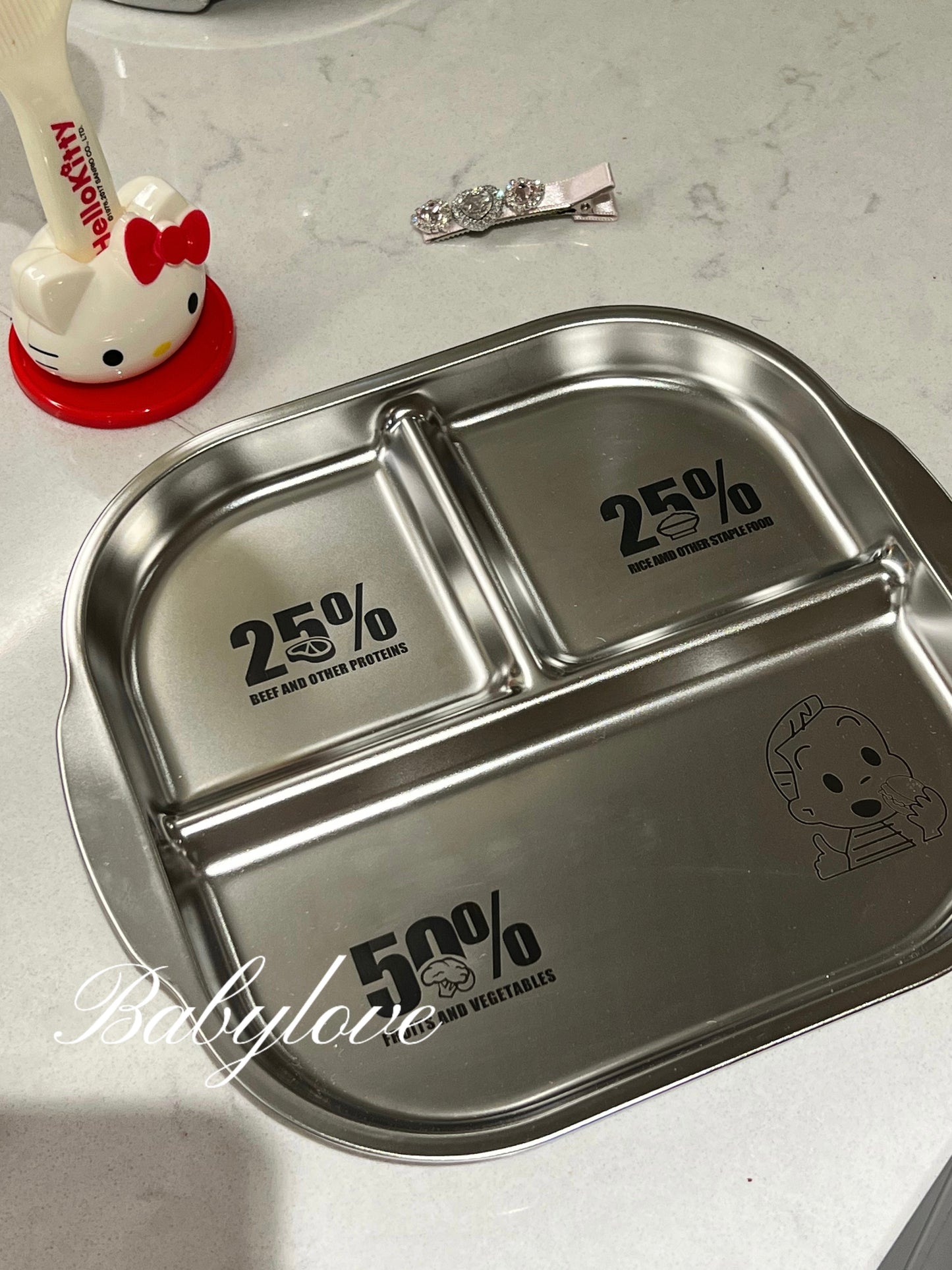 Stainless Steel Portion Control Plate