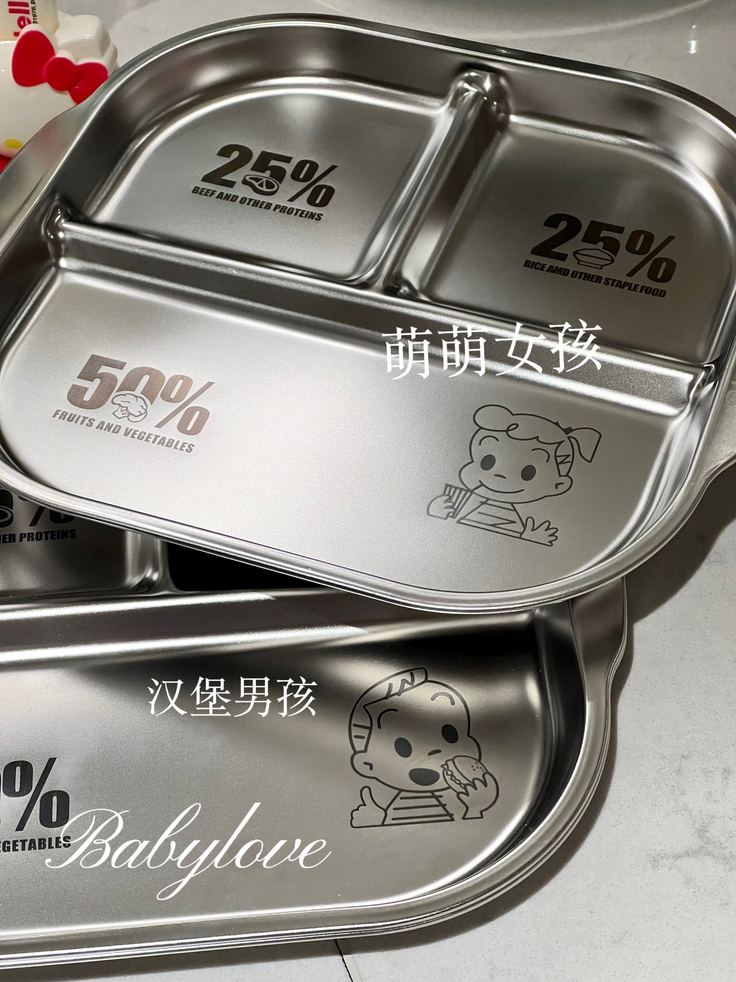Stainless Steel Portion Control Plate