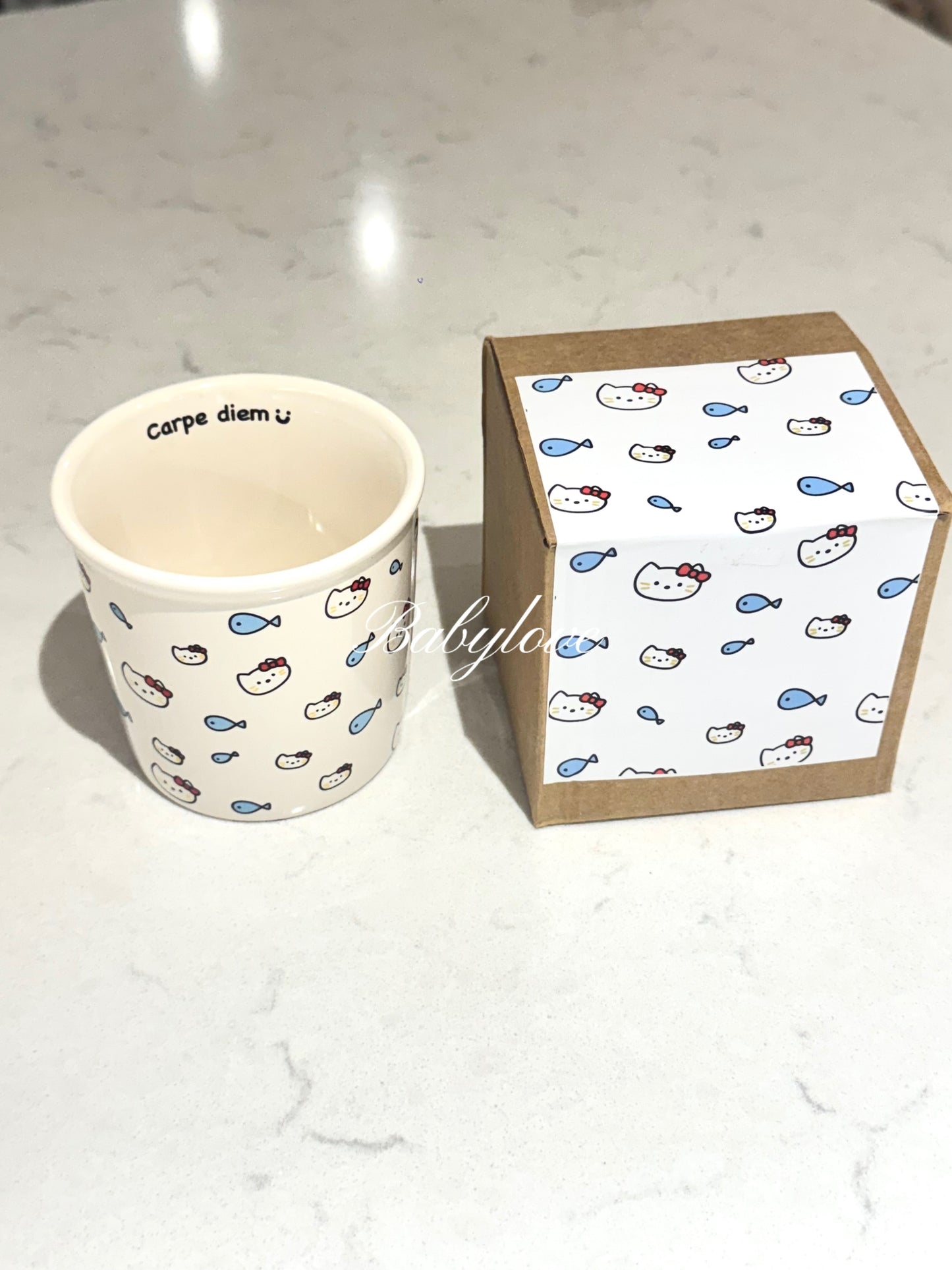 Hello Kitty & Fish Ceramic Cup