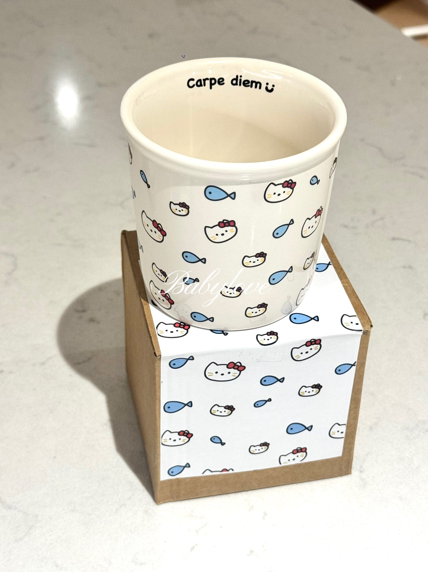 Hello Kitty & Fish Ceramic Cup