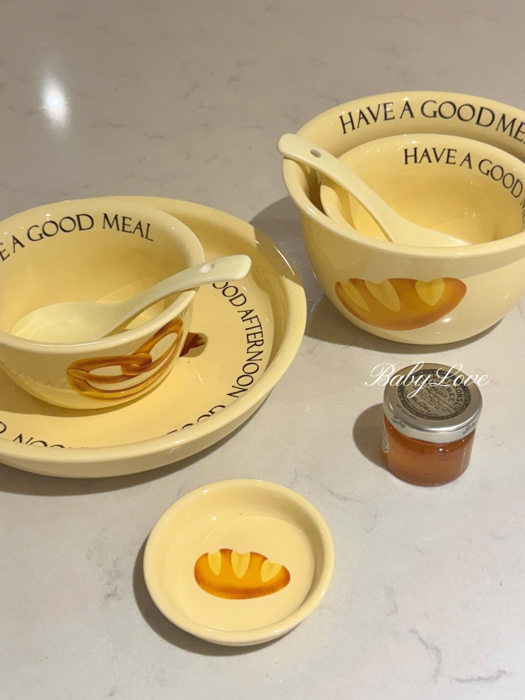 Yellow Bread Pattern Ceramic Tableware Set