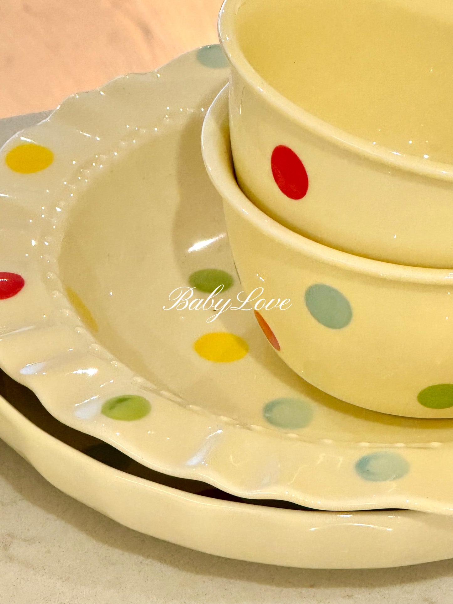 Polka Dot Ceramic Tableware Set
