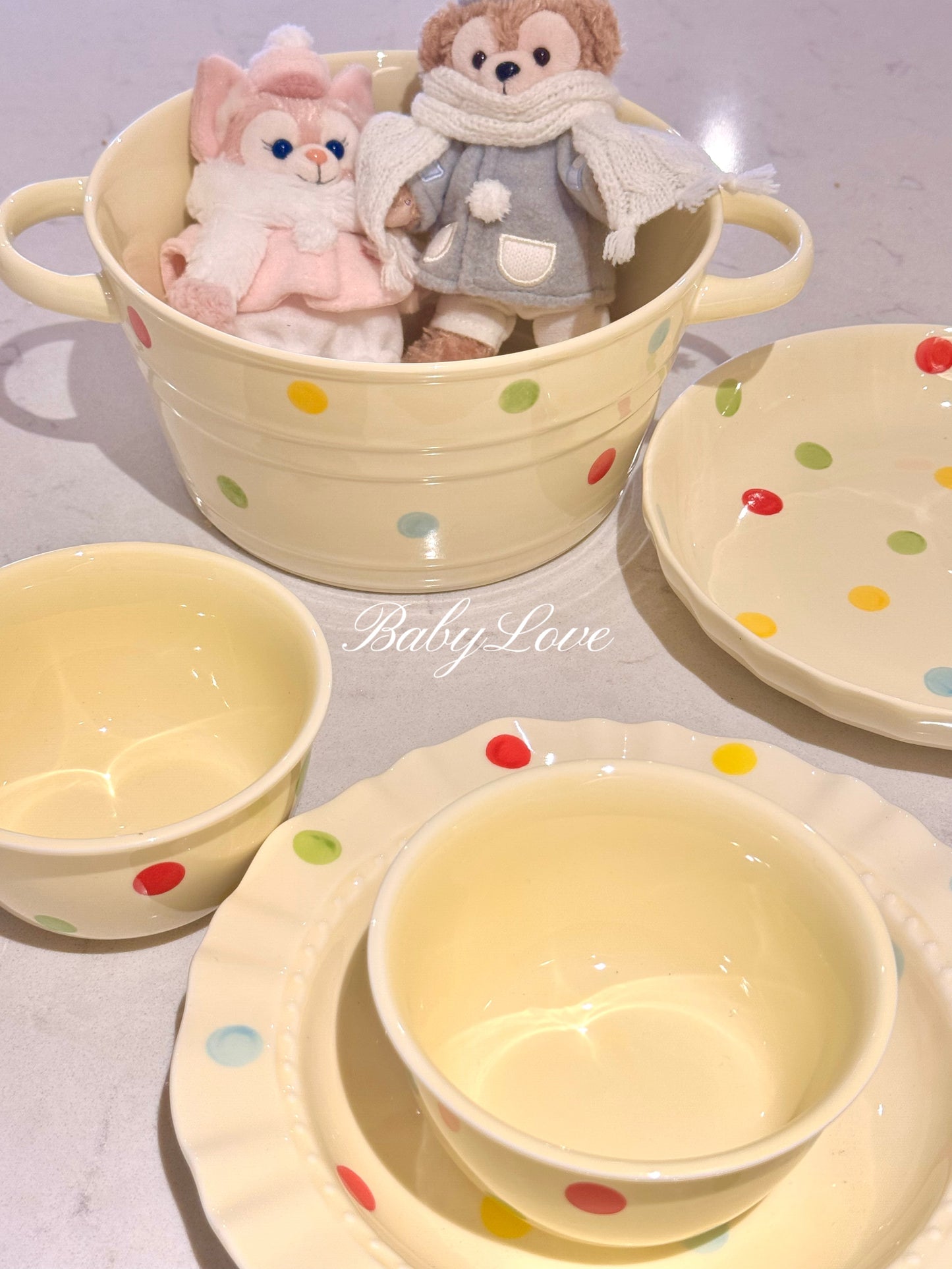 Polka Dot Ceramic Tableware Set