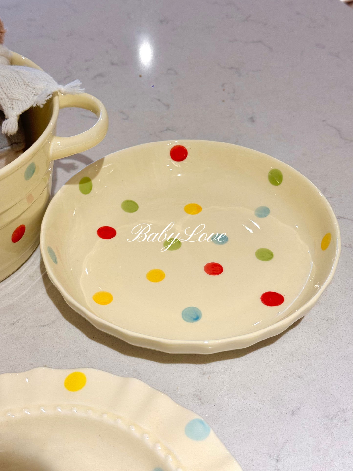 Polka Dot Ceramic Tableware Set