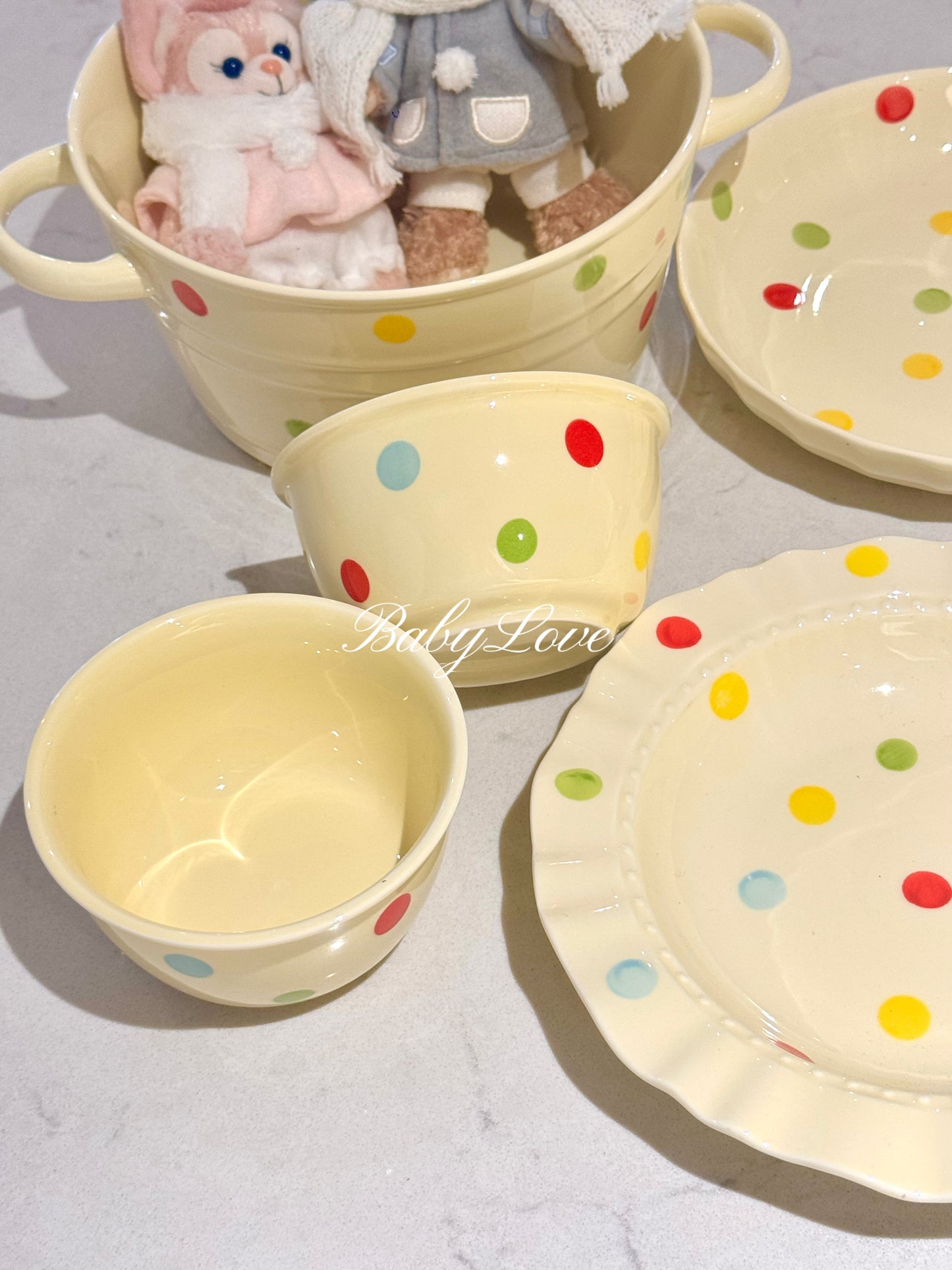 Polka Dot Ceramic Tableware Set