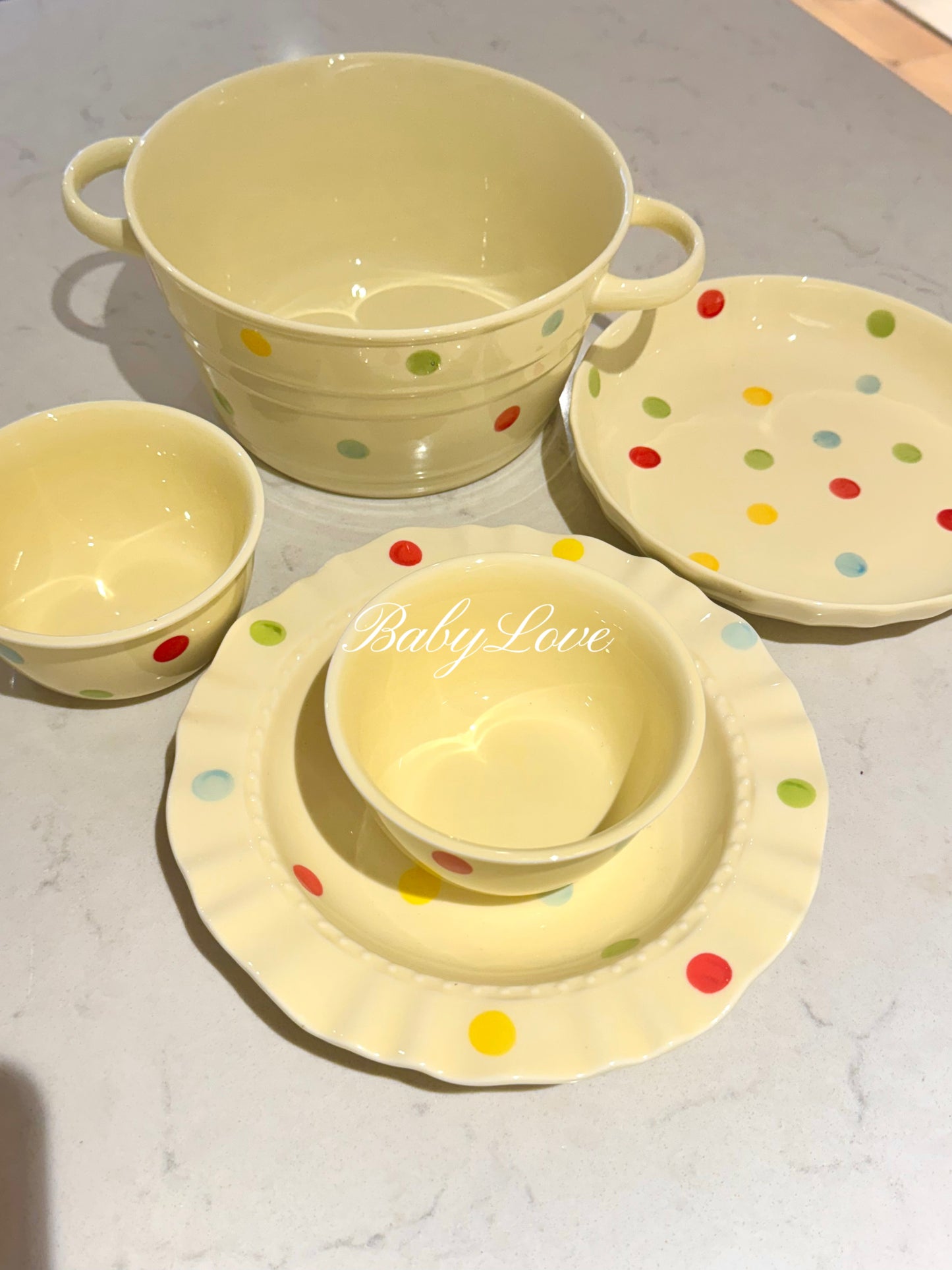 Polka Dot Ceramic Tableware Set