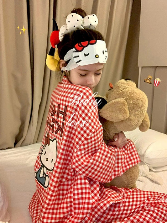 💤 Hello Kitty Red Checkered Pajama Set