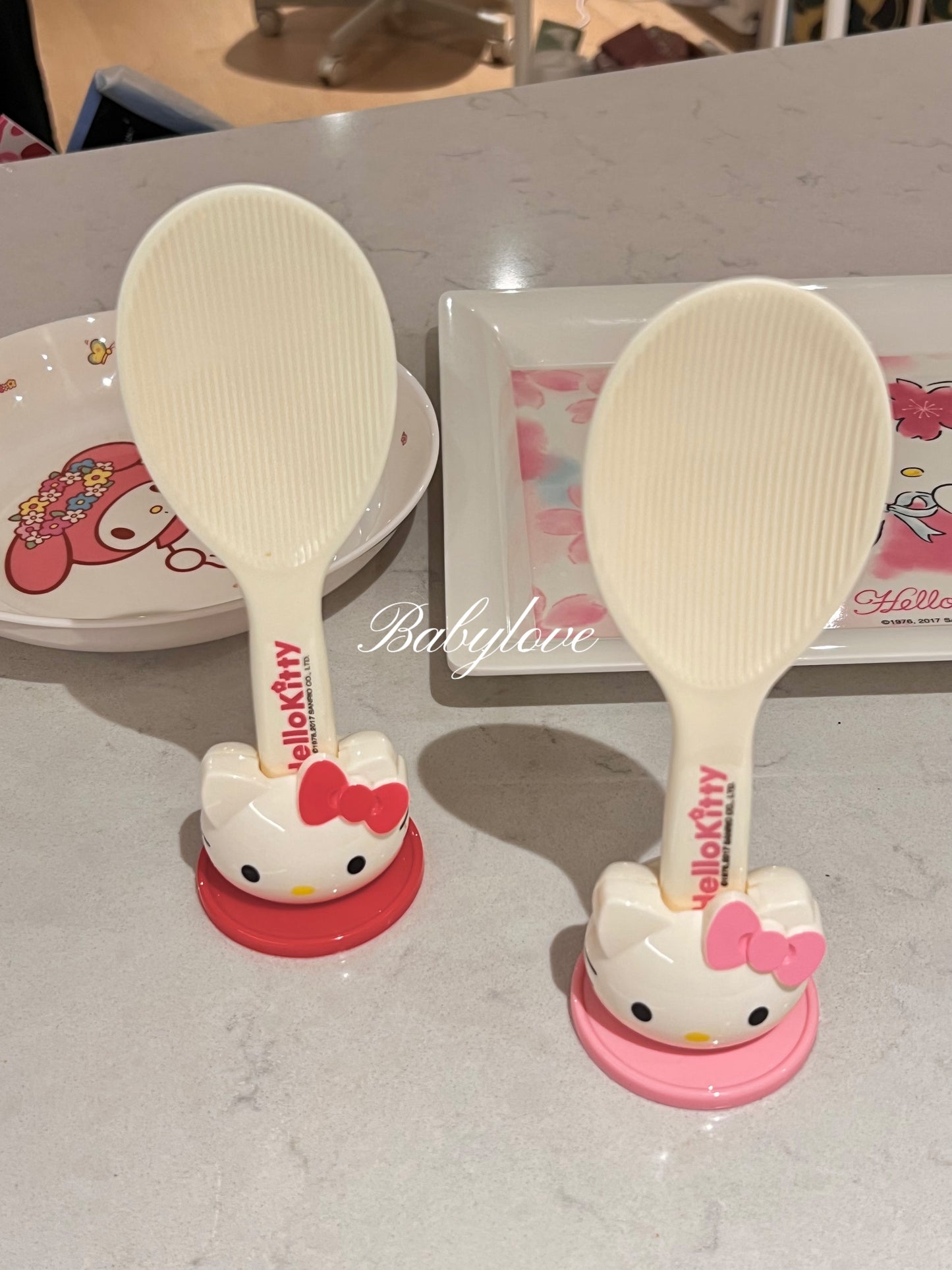 ✨ Hello Kitty Rice Paddle with Stand – Cute & Practical Kitchen Essential ✨