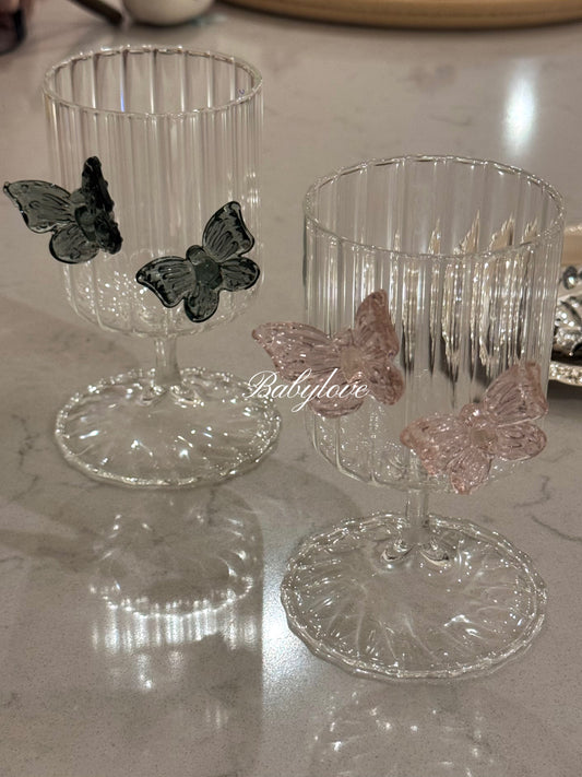 Elegant Butterfly Crystal Wine Glass – Romantic Goblet for Special Occasions