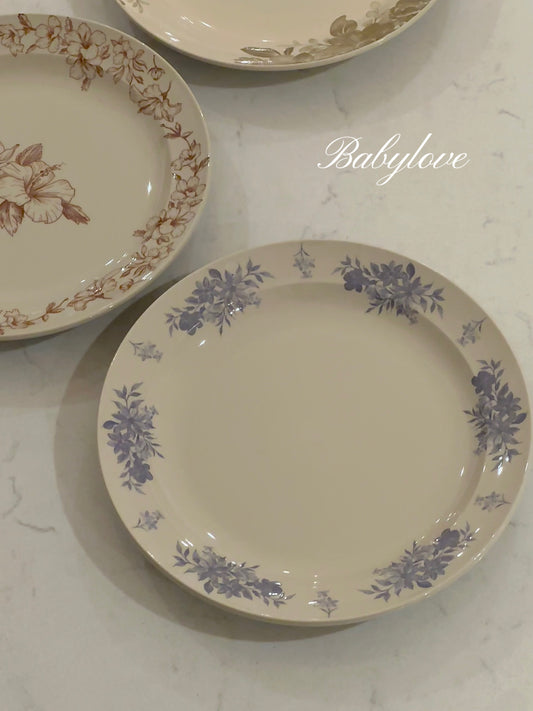 Classic Vintage Floral Dinner Plate Set