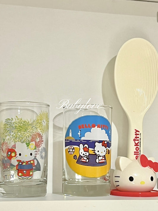 Hello Kitty Fireworks Glass Cup 🎆🐱