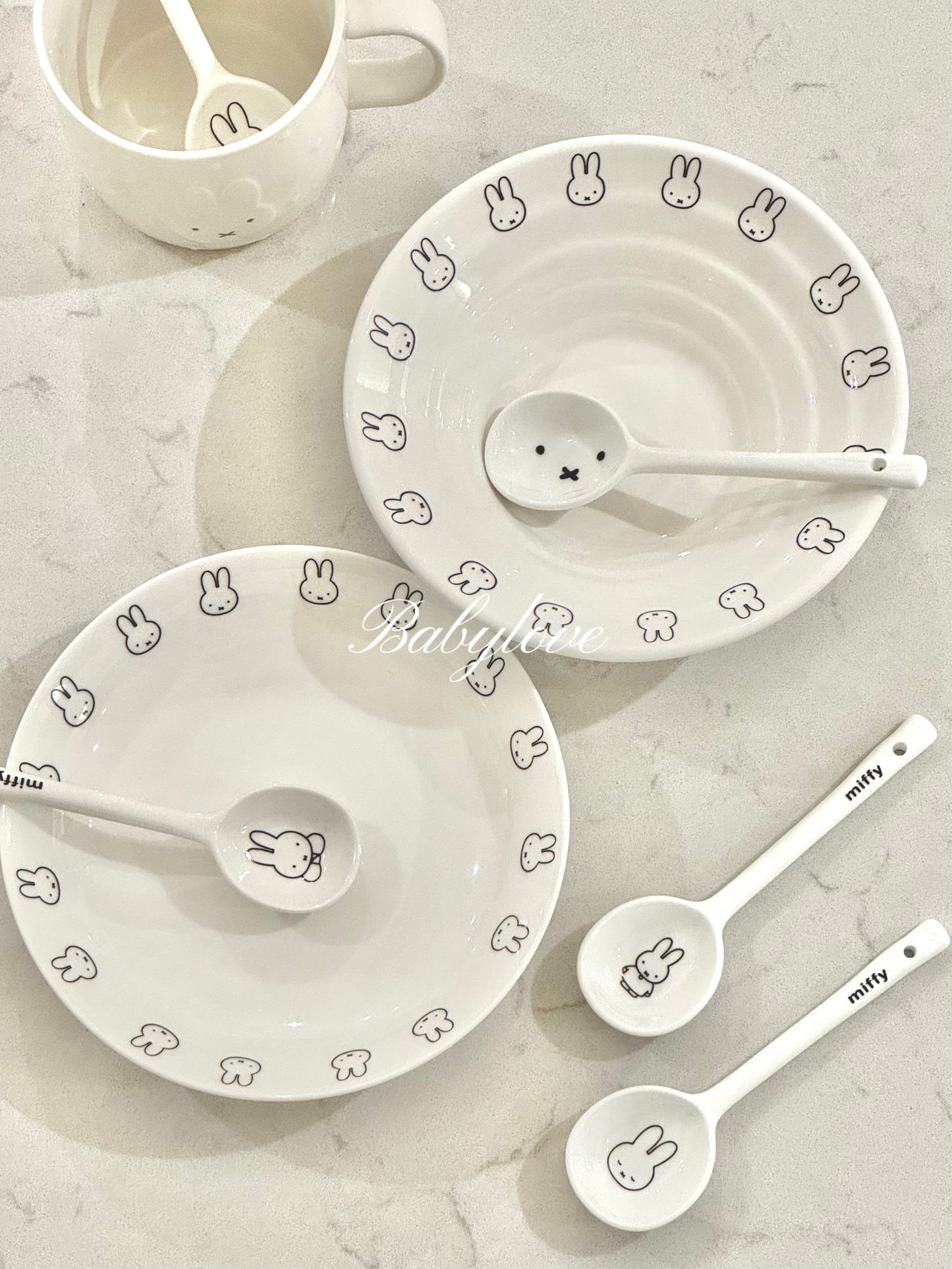 Miffy Bunny Ceramic Plate Set