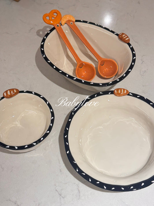 Charming Bread-Themed Ceramic Dinnerware Set🥖