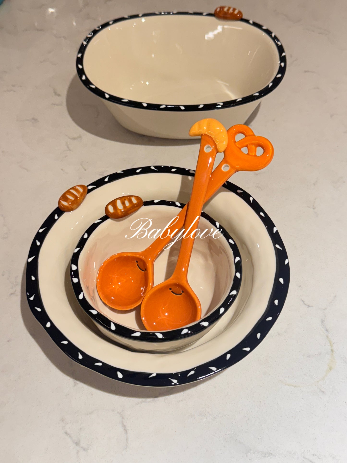 Charming Bread-Themed Ceramic Dinnerware Set🥖