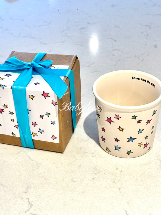 Starry Ceramic Mug with Gift Box – “Shine Like the Stars” ✨🌈