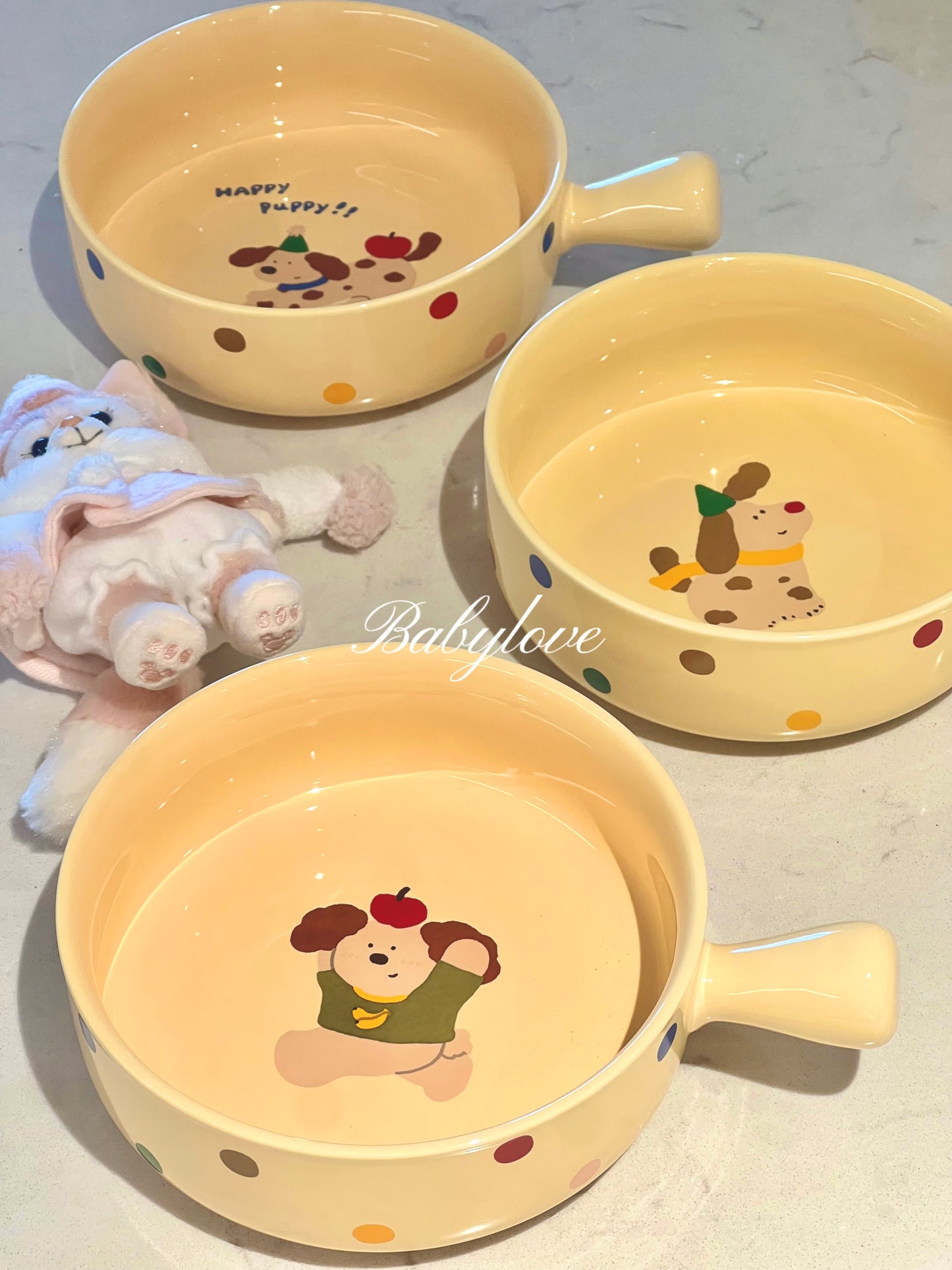 Oven-Safe Ceramic Baking Bowl with Handle