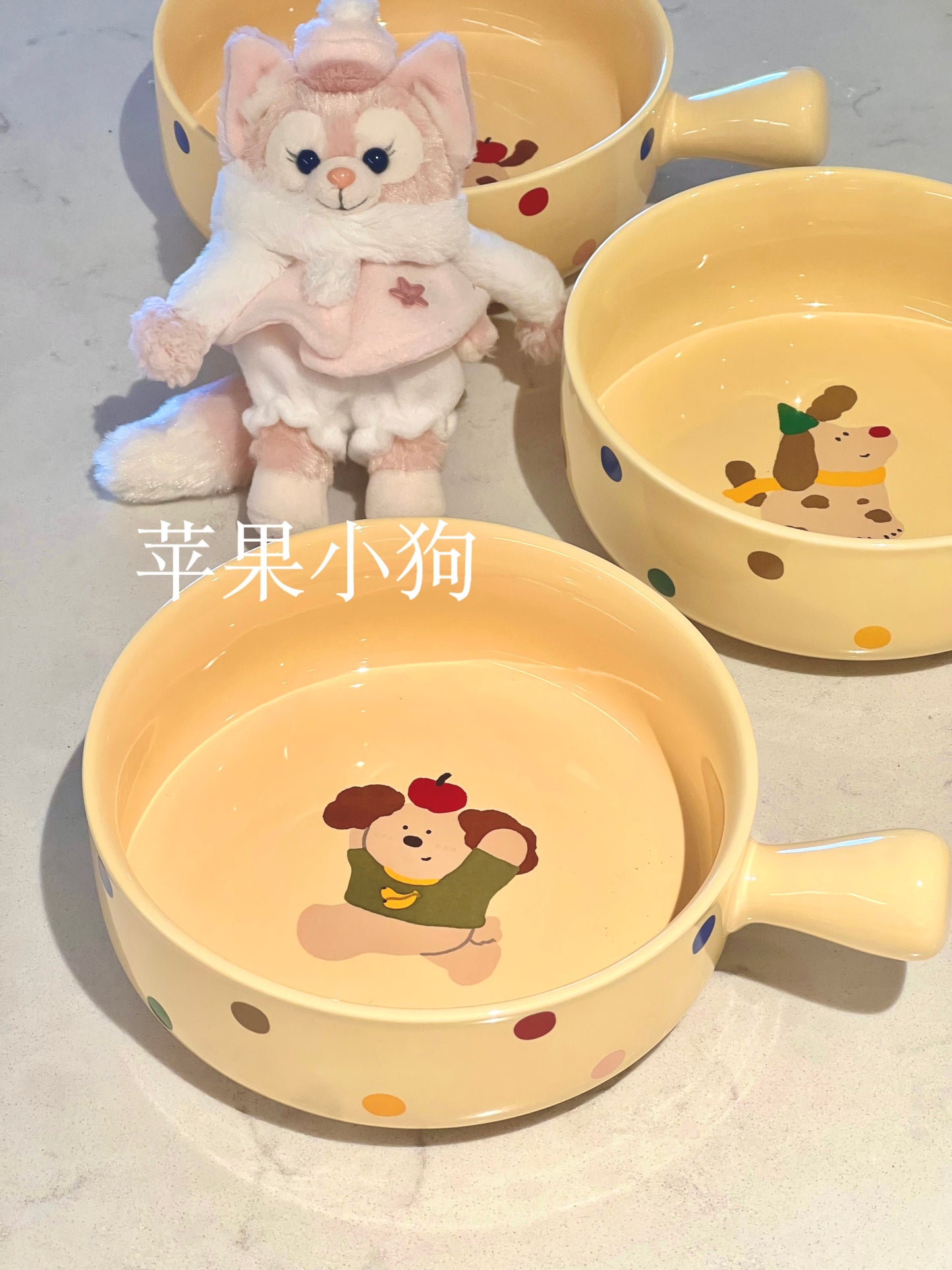 Oven-Safe Ceramic Baking Bowl with Handle