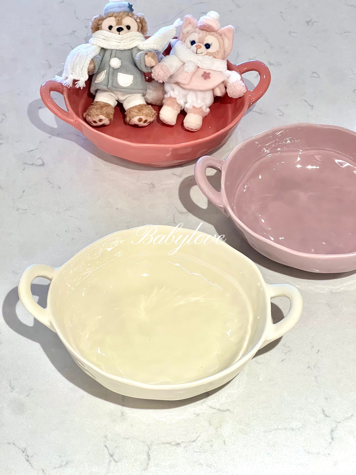Macaron Color Large-Capacity Soup Bowl with Handles 🍲✨