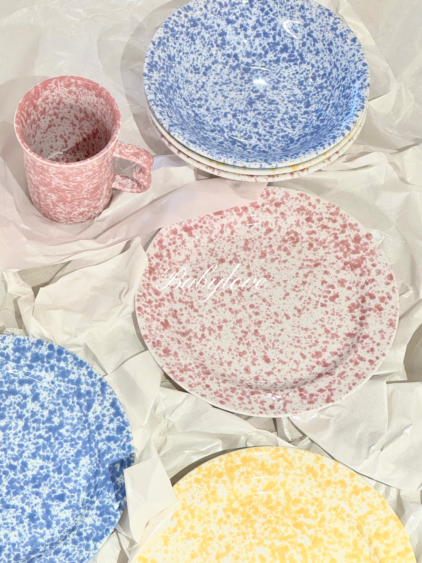 Korean-Style Splatter Ceramic Tableware