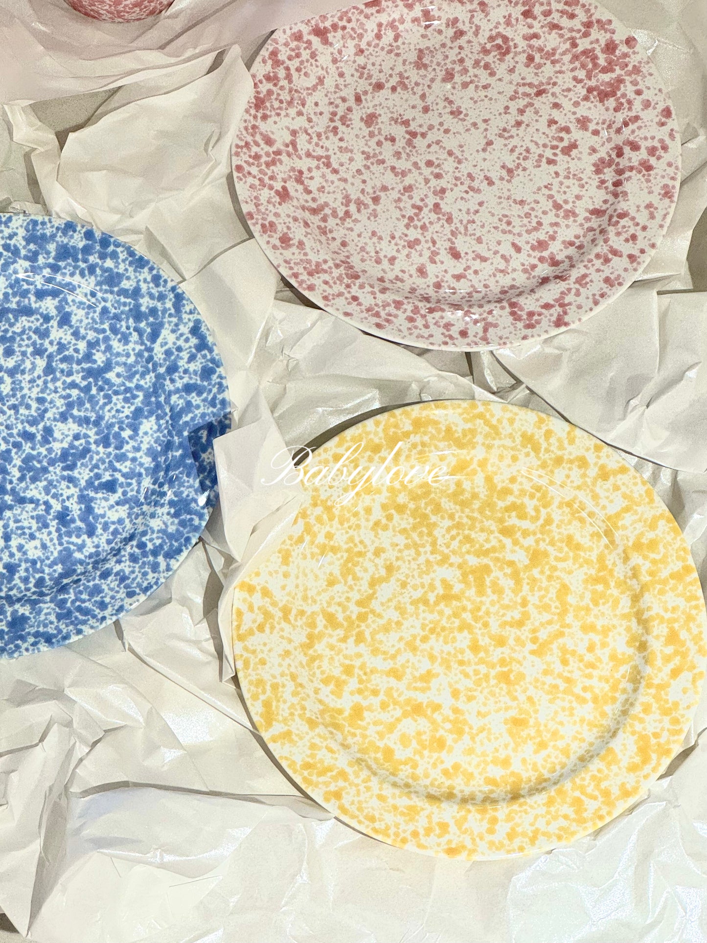 Korean-Style Splatter Ceramic Tableware