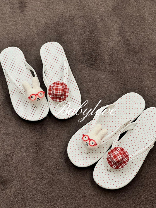 Cute Miffy Bunny Flip-Flops – Kawaii Summer Sandals for Women