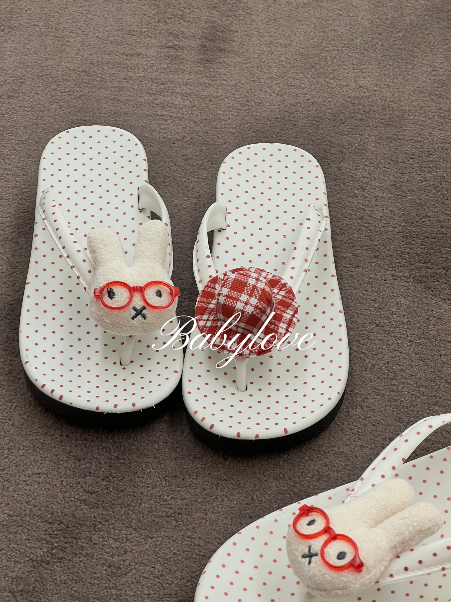 Cute Miffy Bunny Flip-Flops – Kawaii Summer Sandals for Women